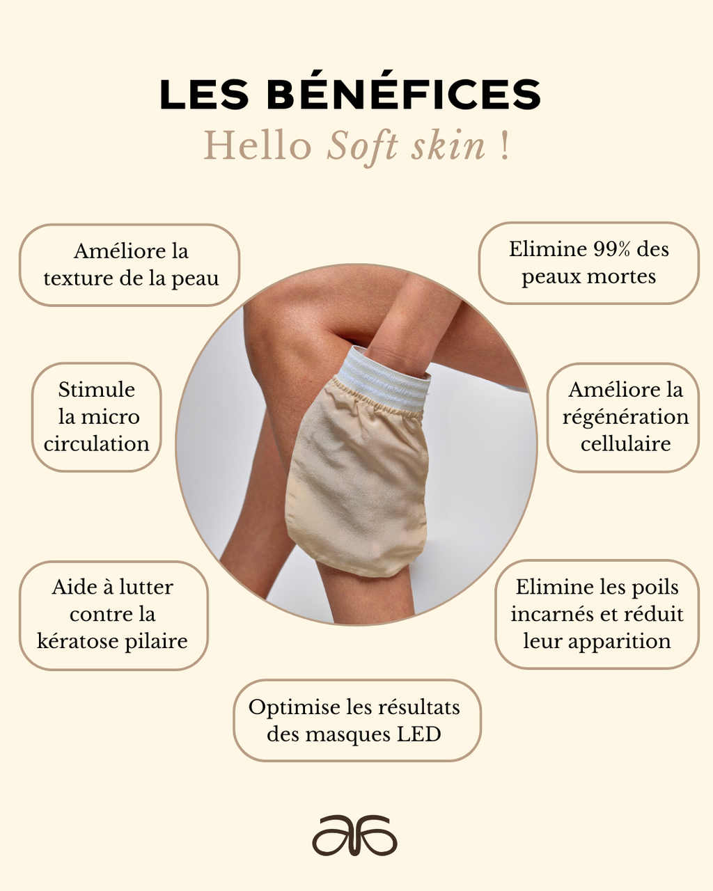 Gant de soin exfoliant - 100% soie